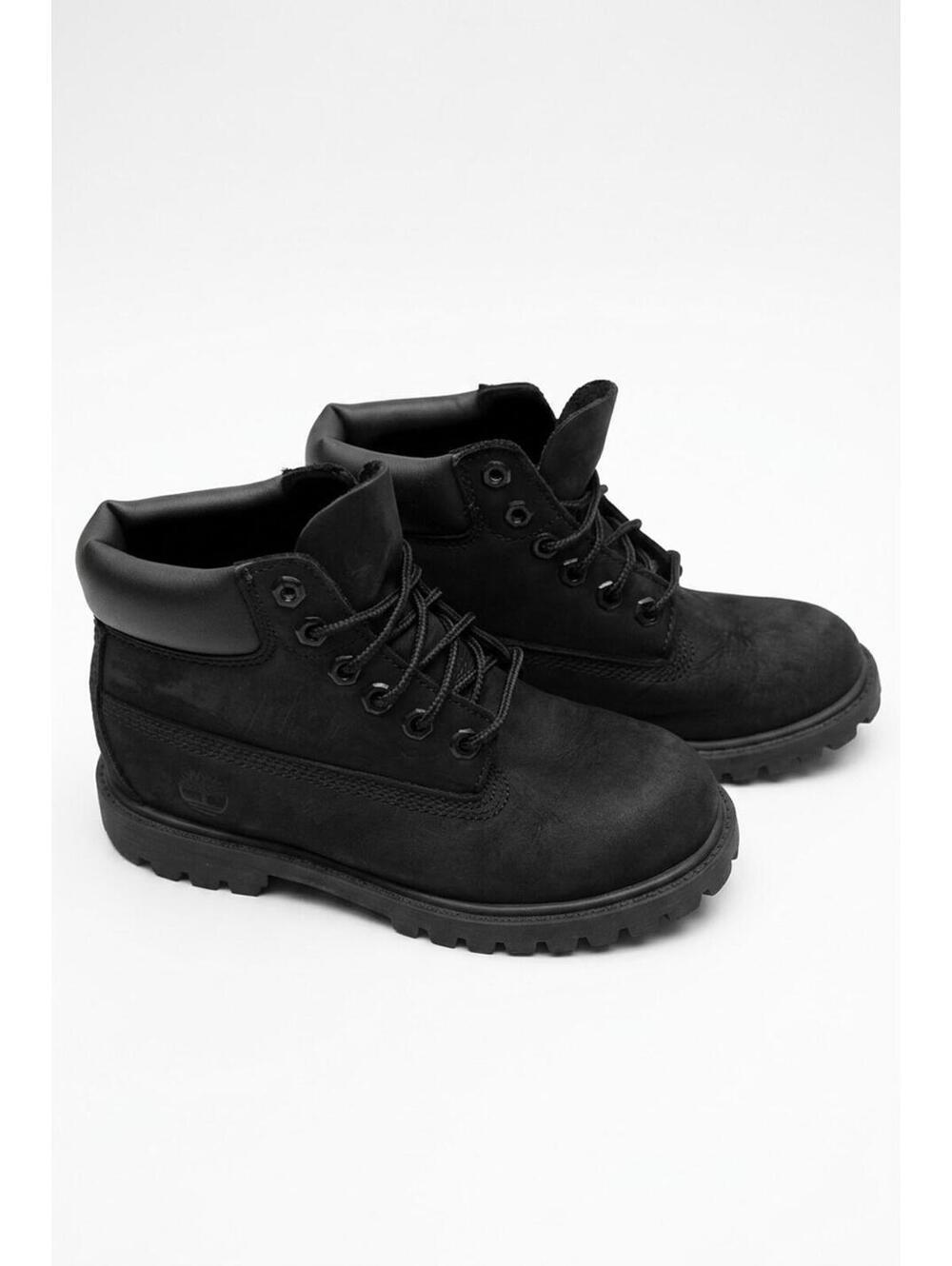 Timberland Toddler Boots Size 12 Black Leather Lace Up Kids Hiking Boots